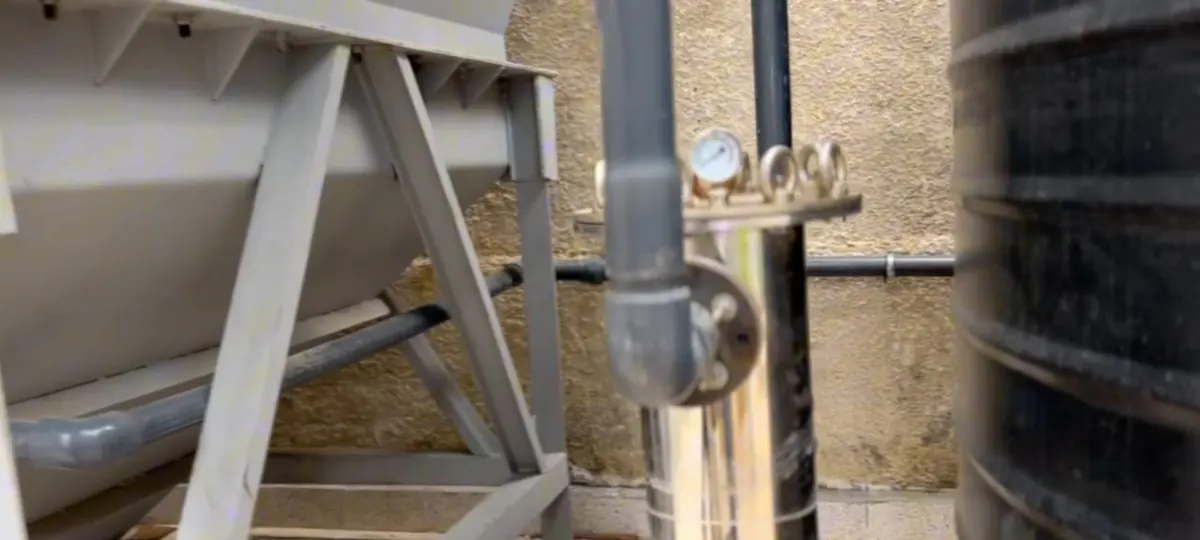 Final filtration stage of the industrial wastewater plant
